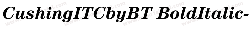 CushingITCbyBT BoldItalic字体转换